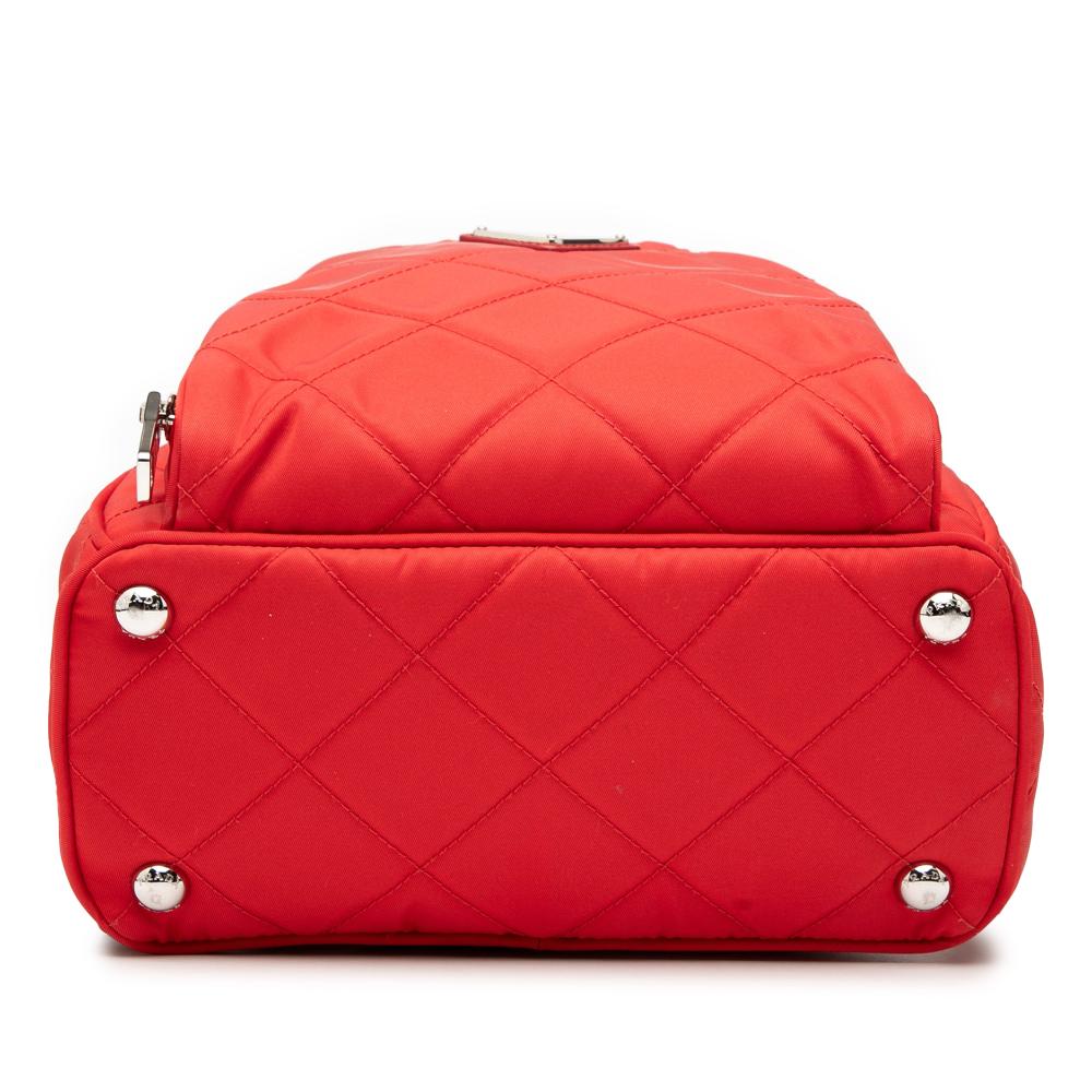 Prada AB Prada Red Nylon Fabric Impuntu Tessuto Backpack China