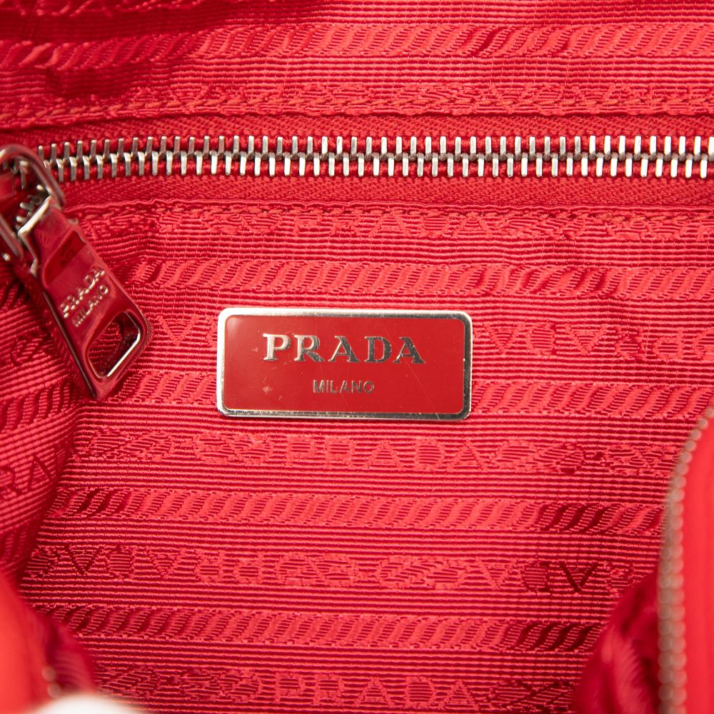 Prada AB Prada Red Nylon Fabric Impuntu Tessuto Backpack China