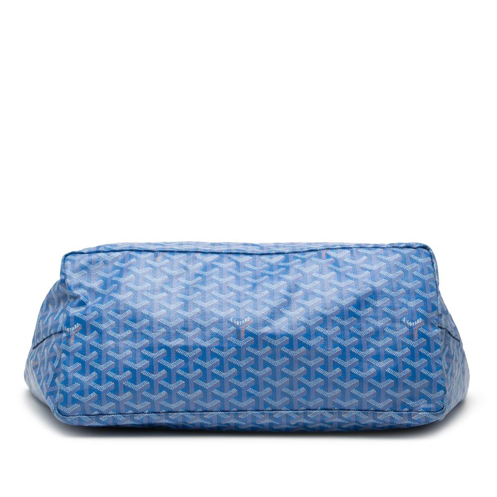 Goyard AB Goyard Blue Coated Canvas Fabric Goyardine Saint Louis GM France