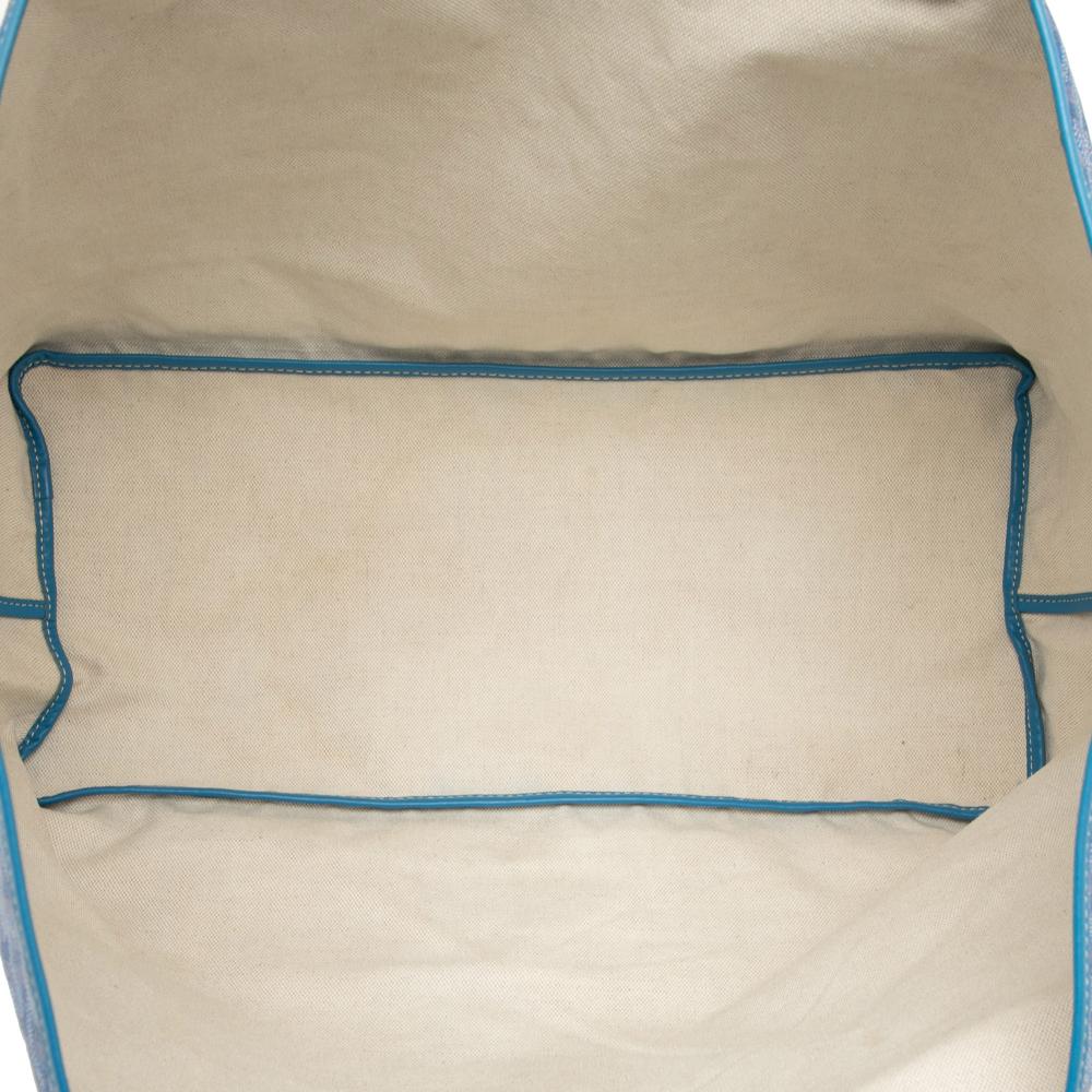 Goyard AB Goyard Blue Coated Canvas Fabric Goyardine Saint Louis GM France