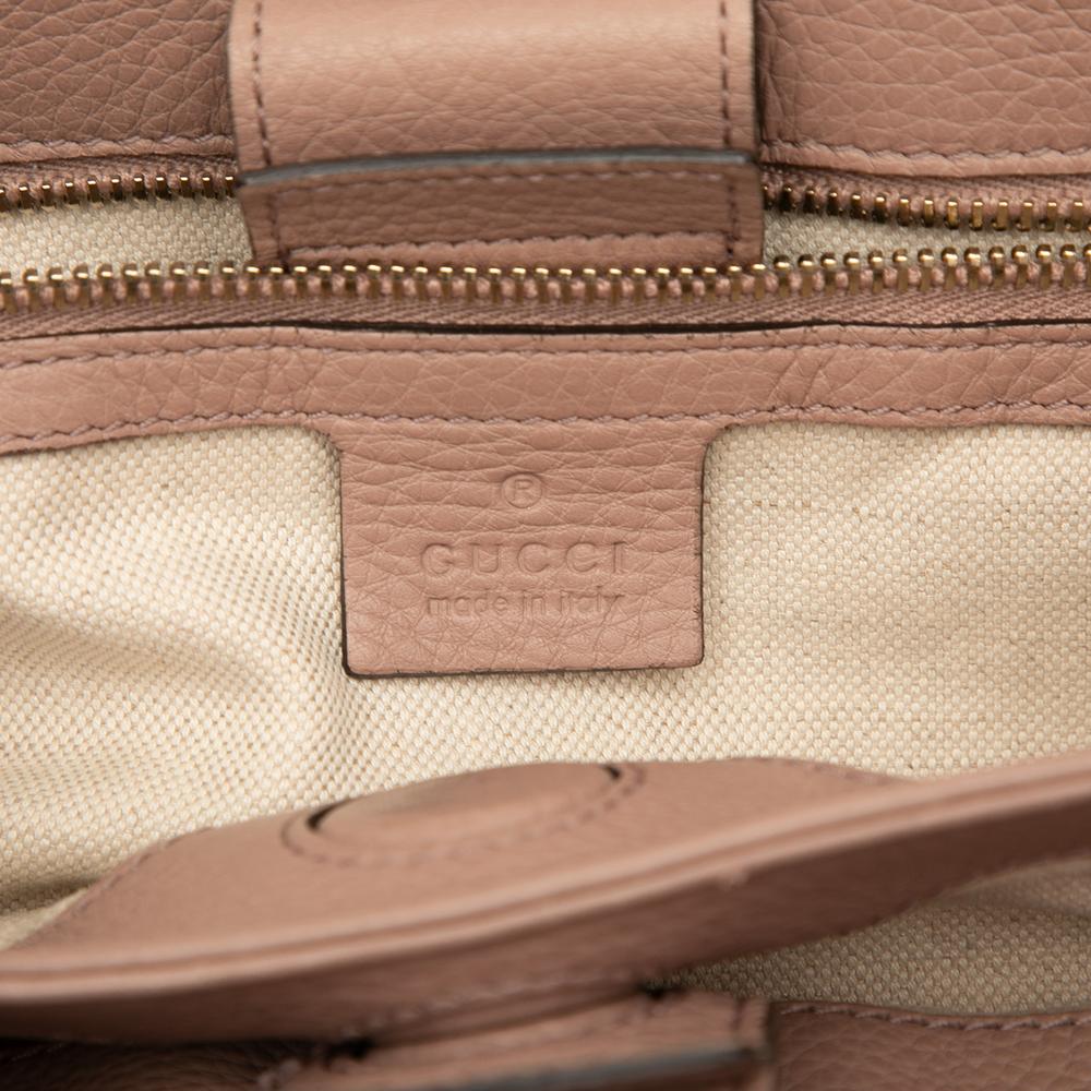 Gucci B Gucci Pink Calf Leather Small skin Bamboo Shopper Satchel Italy