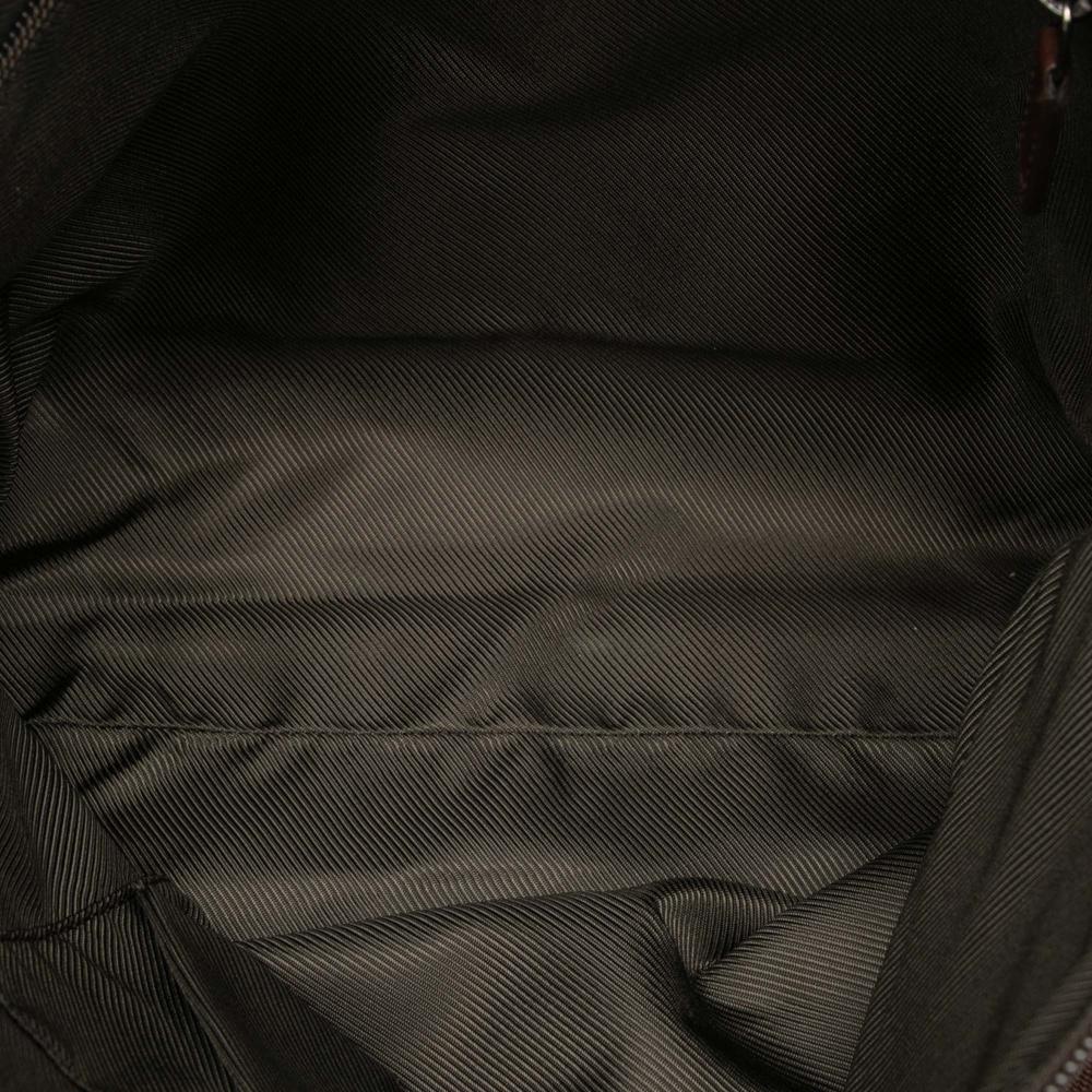 Gucci B Gucci Brown Dark Brown Canvas Fabric Guccissima Trimmed Crossbody Italy