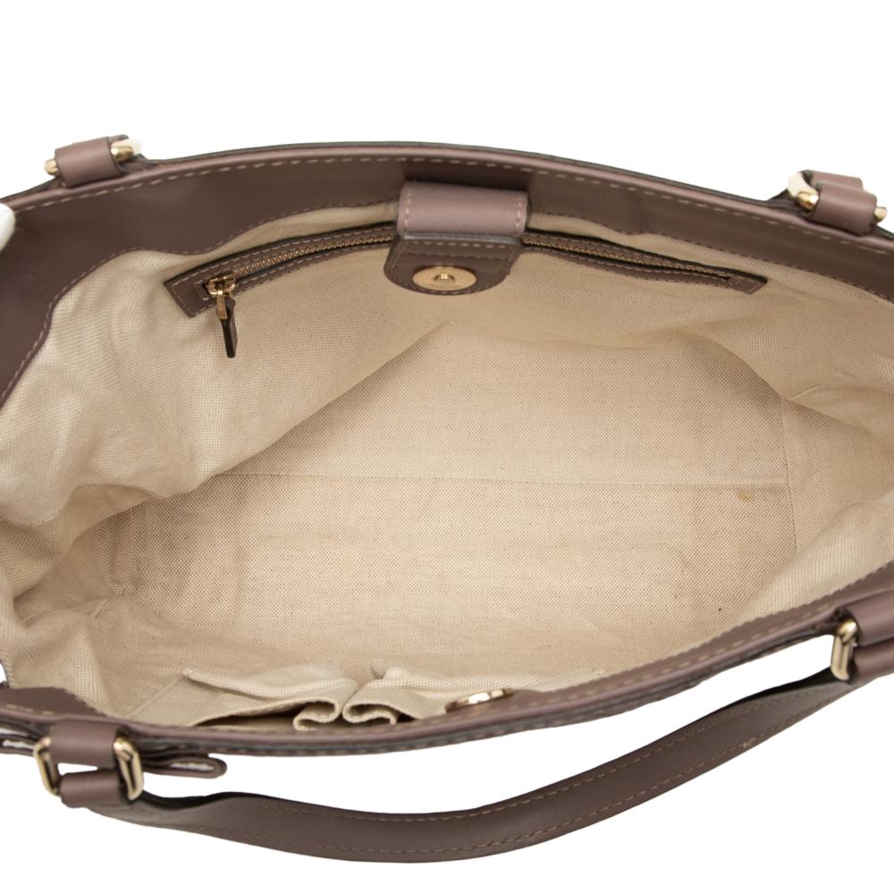 Gucci B Gucci Purple Calf Leather Guccissima Mayfair Tote Italy