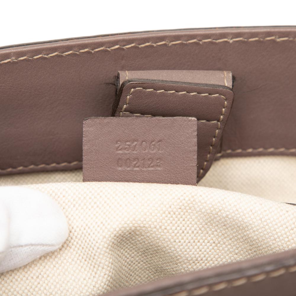 Gucci B Gucci Purple Calf Leather Guccissima Mayfair Tote Italy