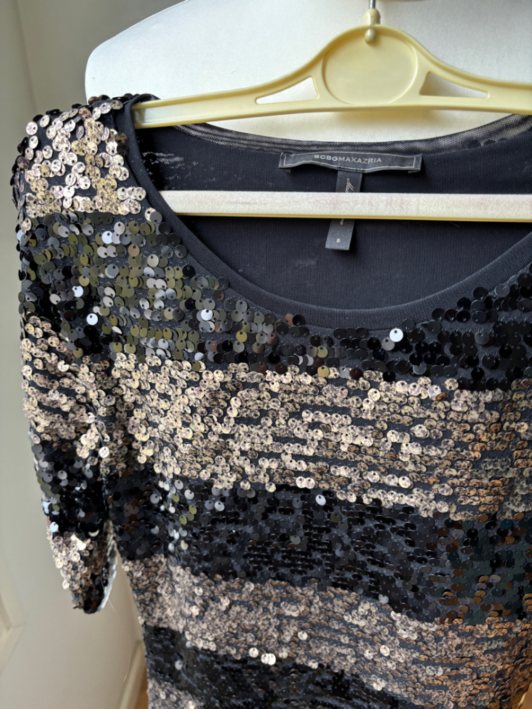 BCBG Max Azria Robe Pailletes