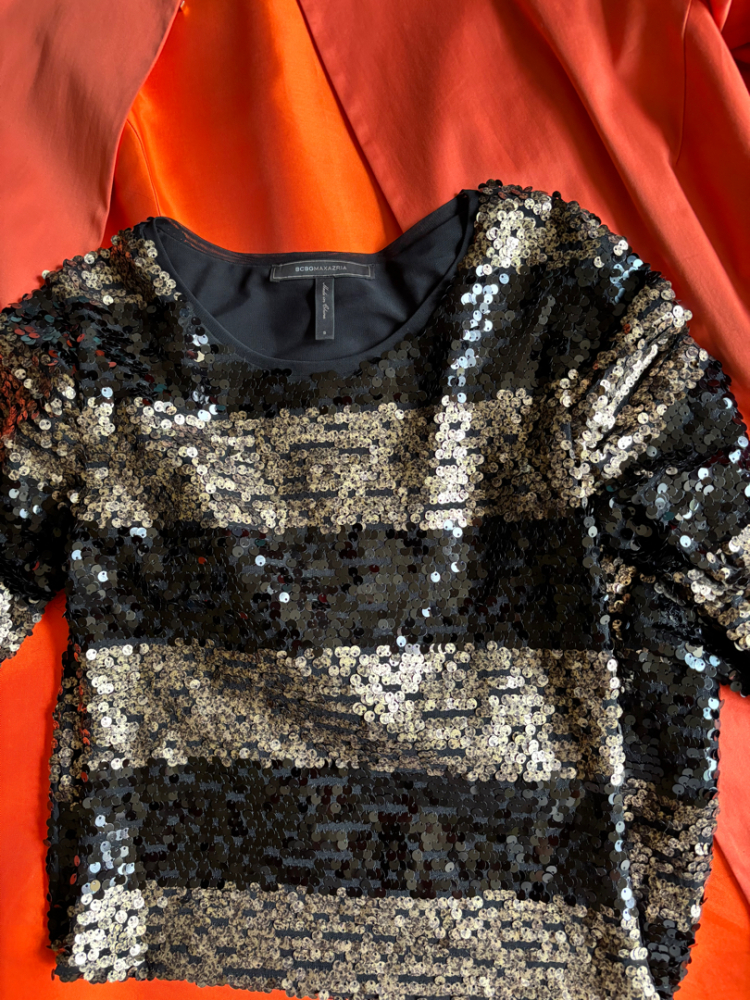 BCBG Max Azria Robe Pailletes