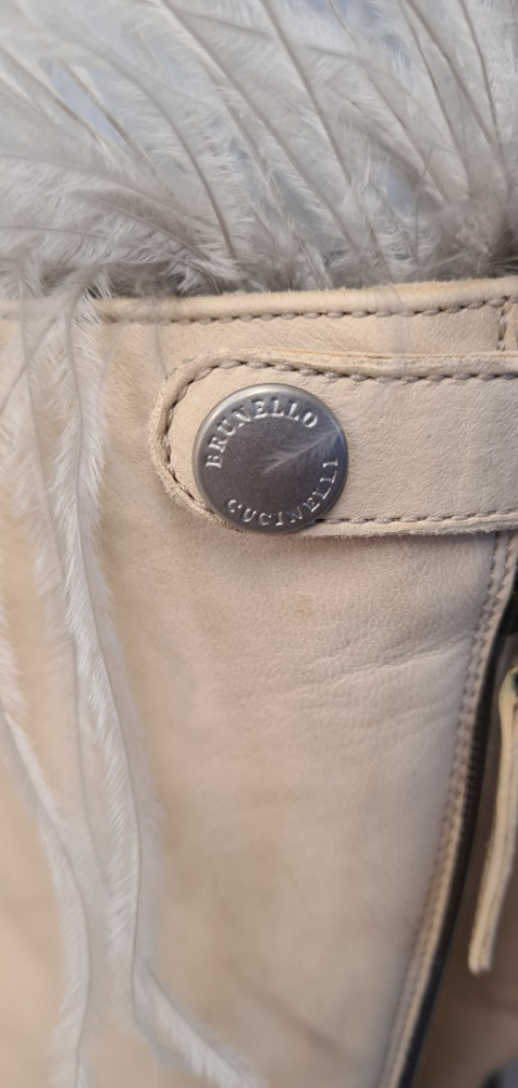Brunello Cucinelli High boots with natural feathers