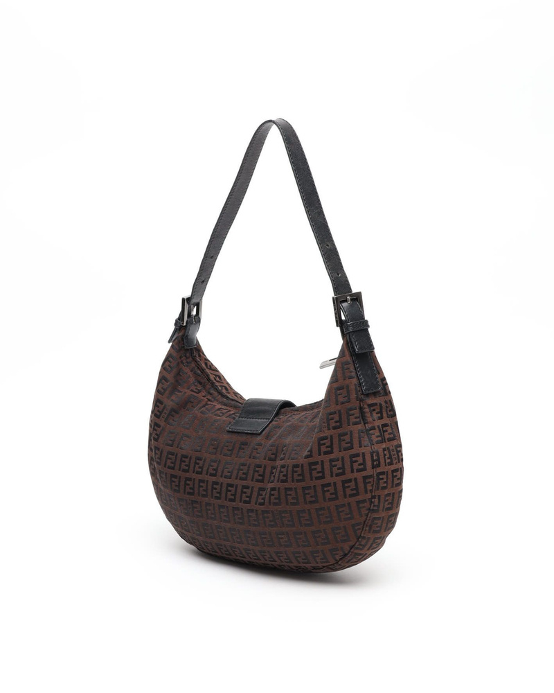 Fendi Zucca Croissant Hobo Bag