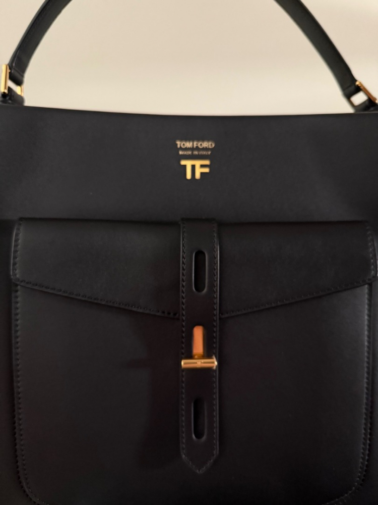 Tom Ford Hollywood Lether T Twist Medium Top Handle Bag