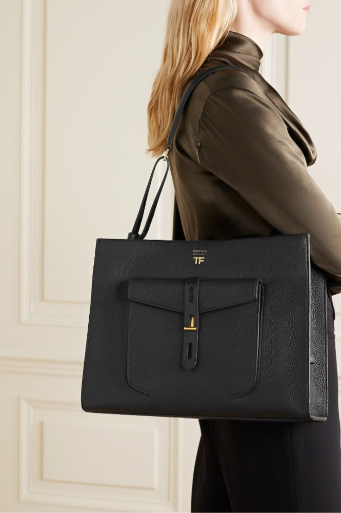 Tom Ford Hollywood Lether T Twist Medium Top Handle Bag