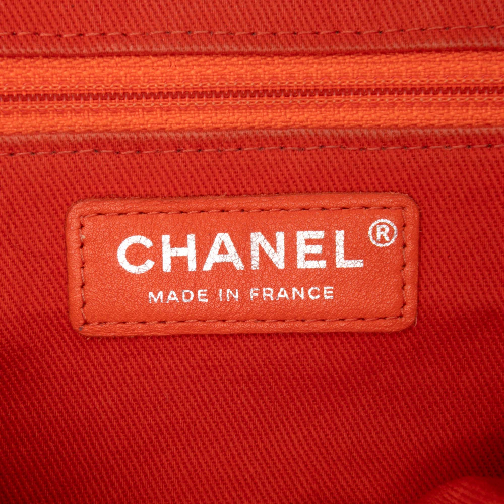 Chanel Easy Flap Medium Caviar Leather Quilted Shoulder Bag Orange
