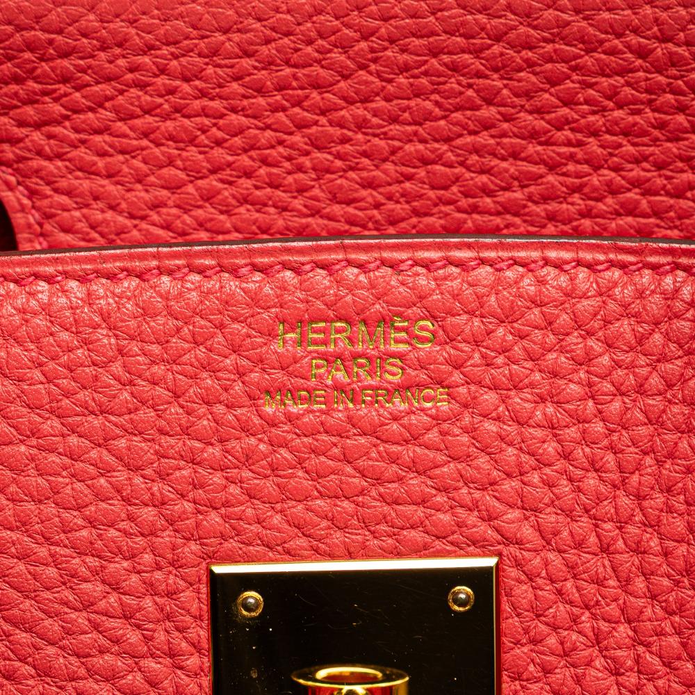 Hermès B Hermès Pink Calf Leather Clemence Birkin Retourne 30 France