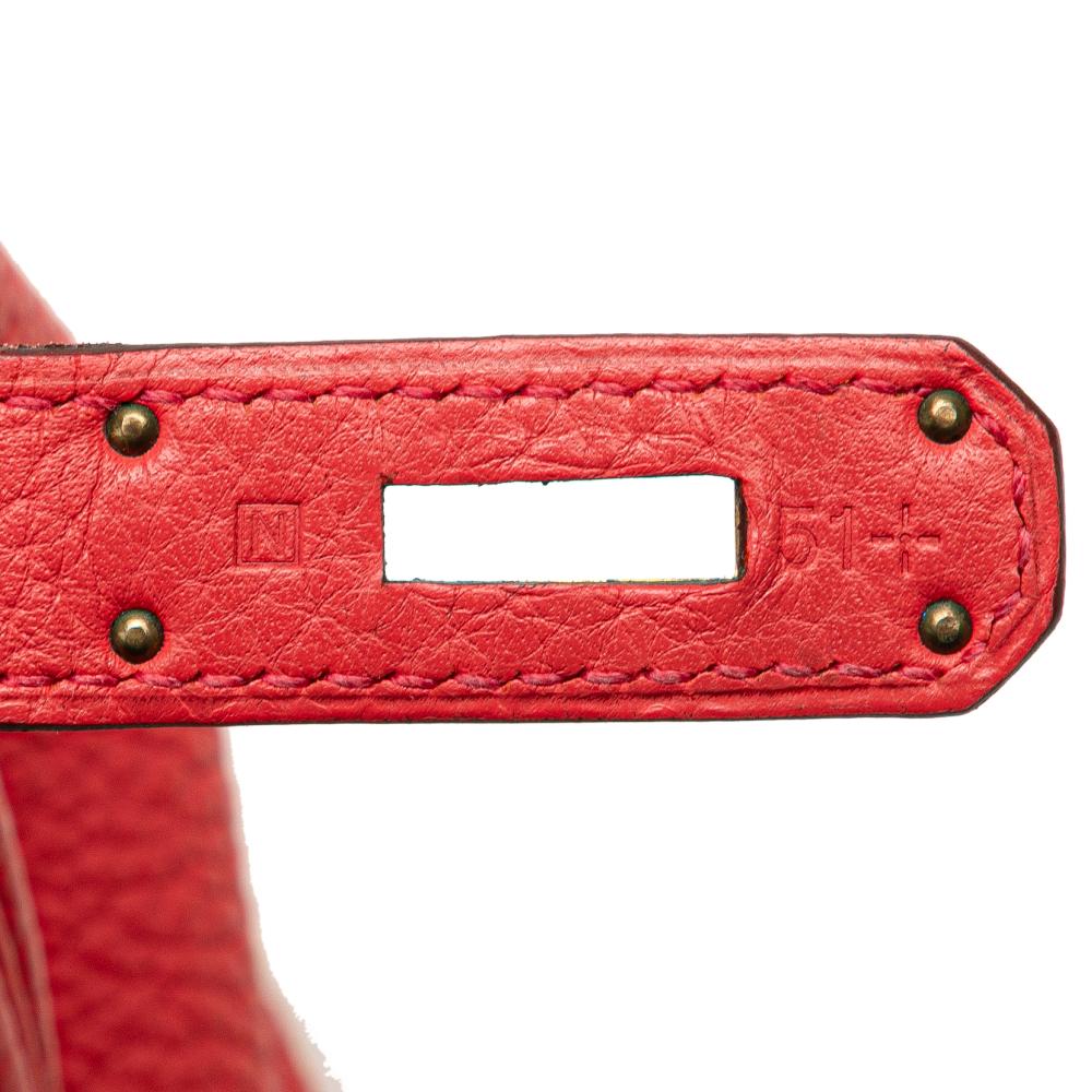 Hermès B Hermès Pink Calf Leather Clemence Birkin Retourne 30 France