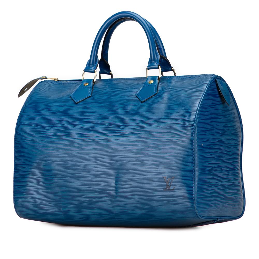 Louis Vuitton B Louis Vuitton Blue Epi Leather Leather Epi Speedy 30 France