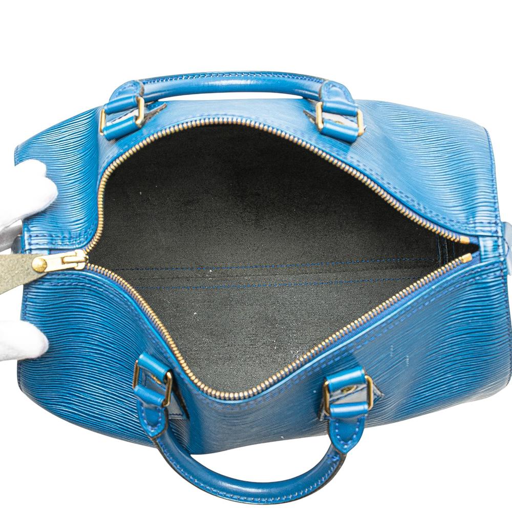 Louis Vuitton B Louis Vuitton Blue Epi Leather Leather Epi Speedy 30 France