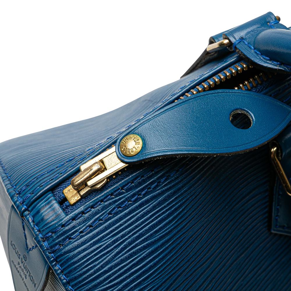 Louis Vuitton B Louis Vuitton Blue Epi Leather Leather Epi Speedy 30 France
