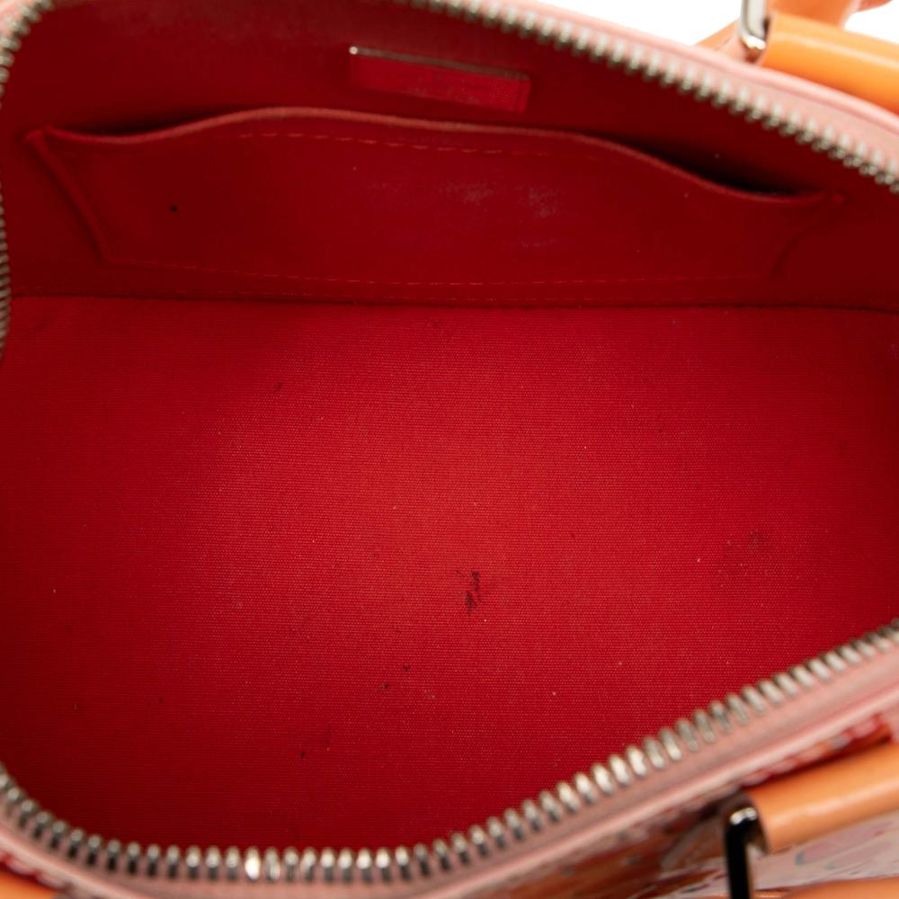 Louis Vuitton B Louis Vuitton Orange Peach Vernis Leather Leather Monogram Vernis Jungle Dots Alma BB France