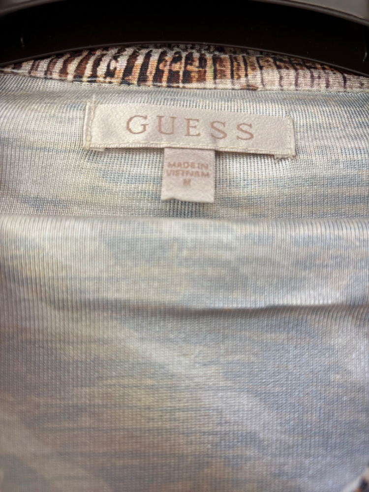 Guess Slim-Fit-Top mit Animal-Print