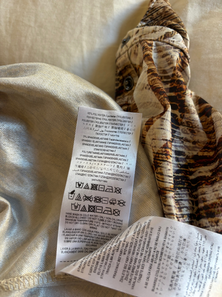 Guess Slim-Fit-Top mit Animal-Print