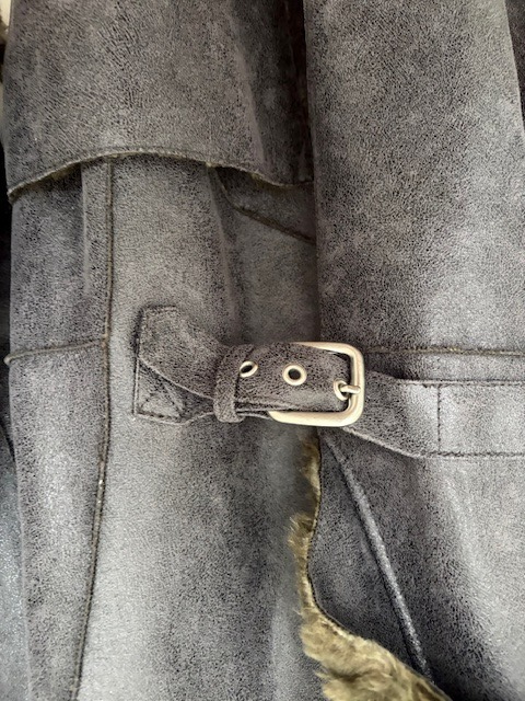 Armani Jeans Ledermantel mit Pelzfutter