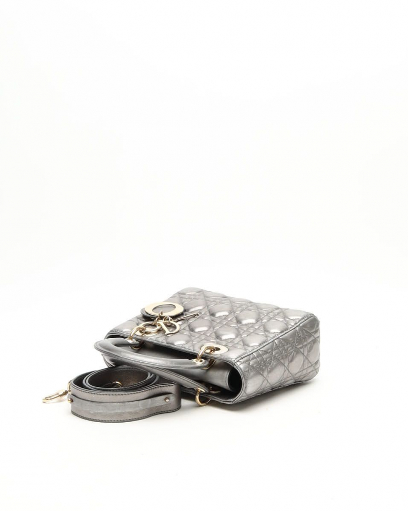 Christian Dior Small Metallic Lady Dior Bag