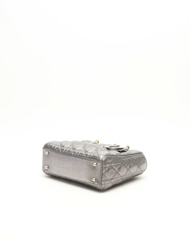 Christian Dior Small Metallic Lady Dior Bag