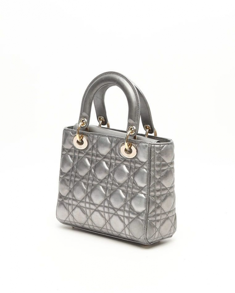 Christian Dior Small Metallic Lady Dior Bag