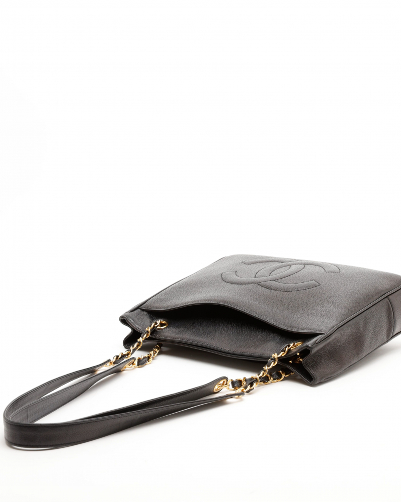 Chanel CC Caviar Chain Tote Bag