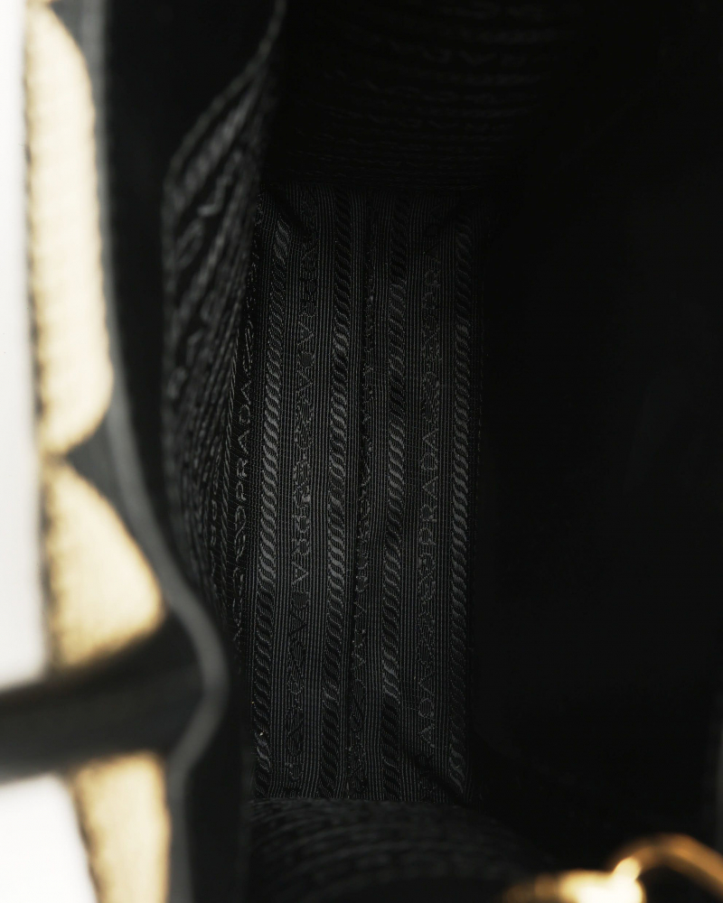 Prada Symbole Triangolo Jacquard Mini Tote Bag