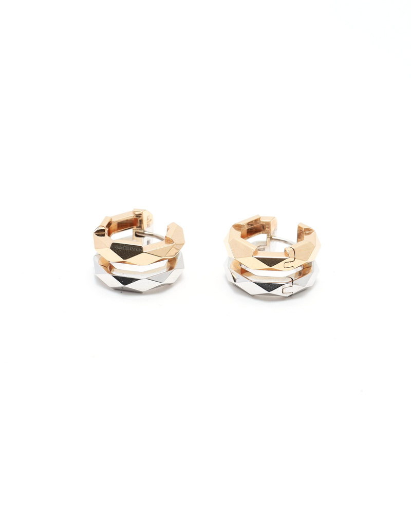Gucci 18kt Rose- and White Link To Love Double Earrings