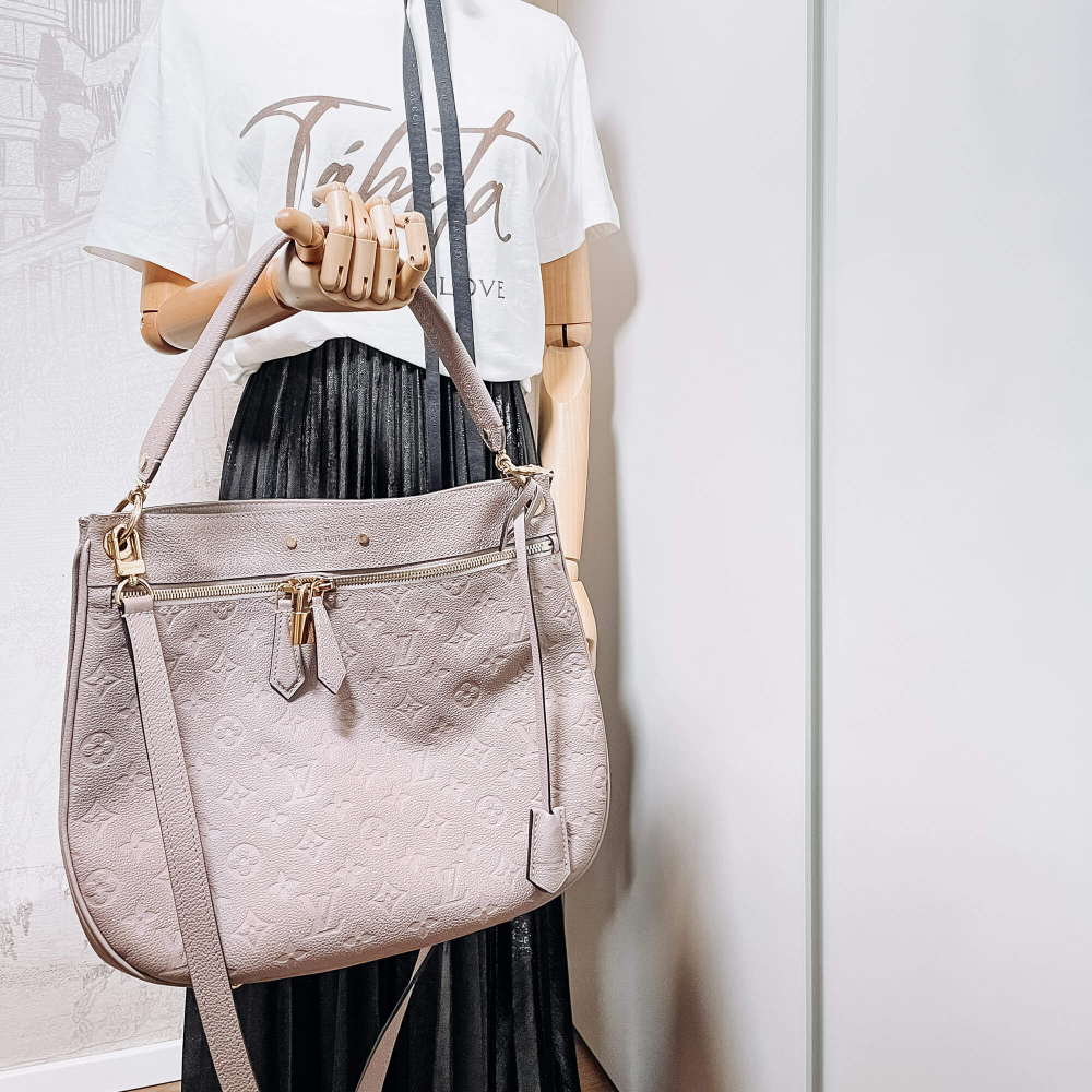 Louis Vuitton Spontini NM Empreinte Leather Taupe Hobo