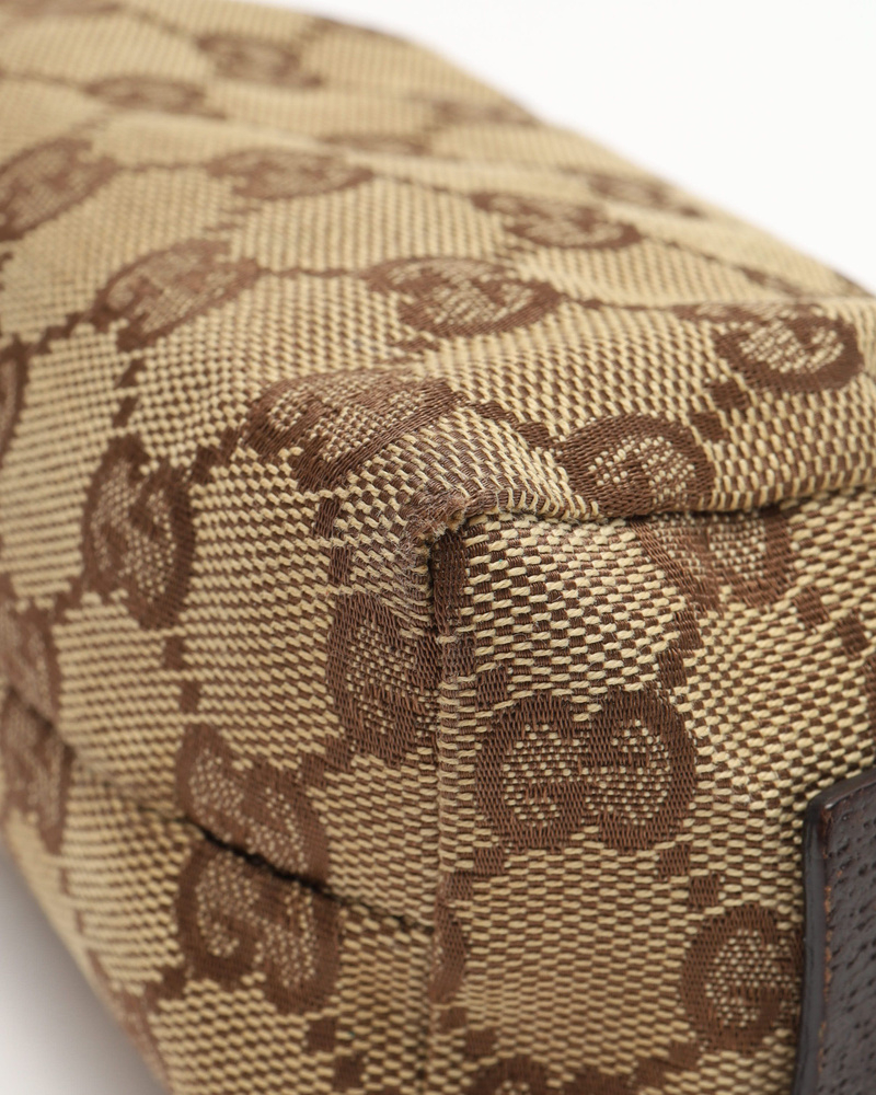 Gucci Canvas and Leather Pouch