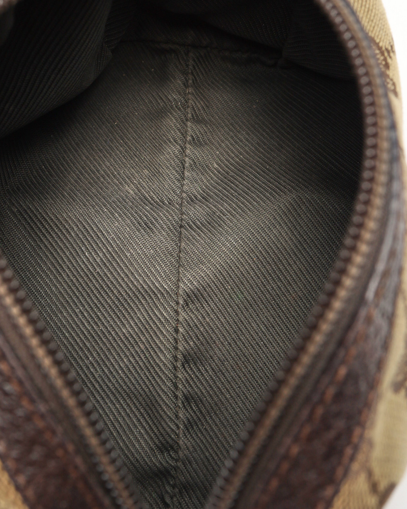 Gucci Canvas and Leather Pouch