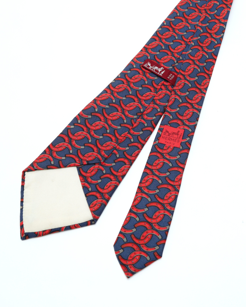 Hermès Horseshoe Silk Necktie