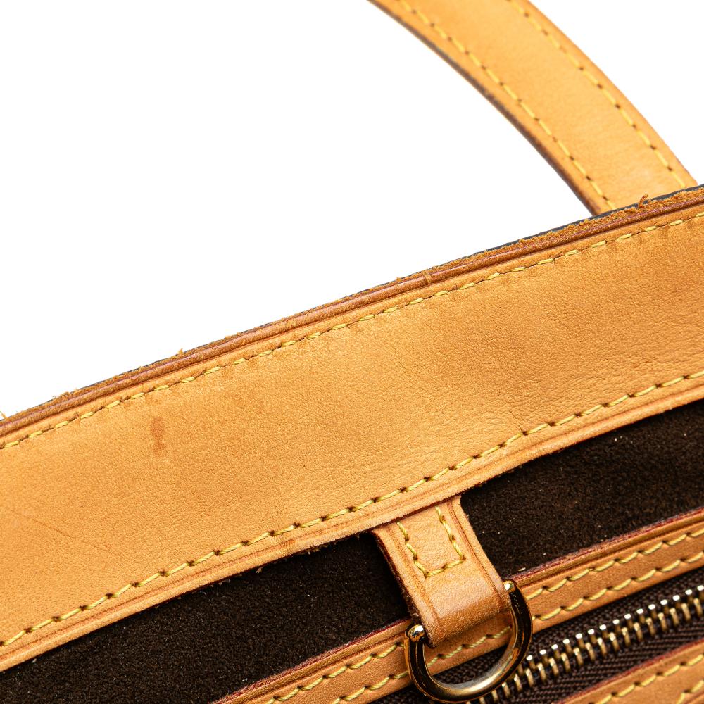 Louis Vuitton B Louis Vuitton Brown Monogram Canvas Fabric Monogram Wilshire PM Spain