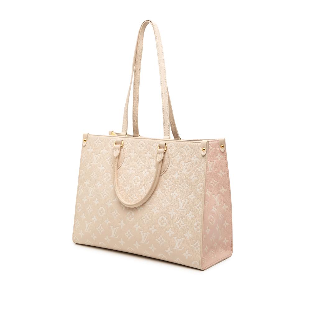 Louis Vuitton AB Louis Vuitton Brown Light Beige Monogram Empreinte Leather Spring In The City Onthego MM France