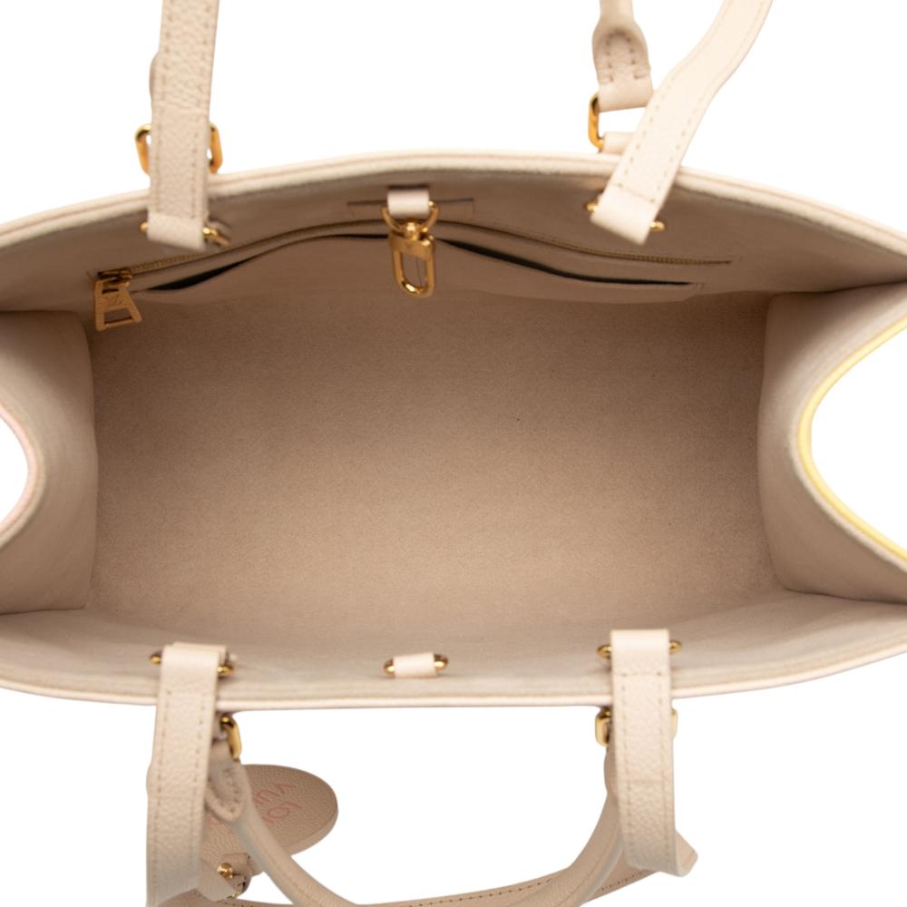 Louis Vuitton AB Louis Vuitton Brown Light Beige Monogram Empreinte Leather Spring In The City Onthego MM France