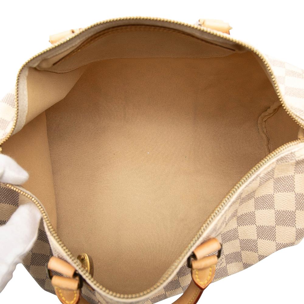 Louis Vuitton B Louis Vuitton White Damier Canvas Fabric Damier Azur Speedy 35 France