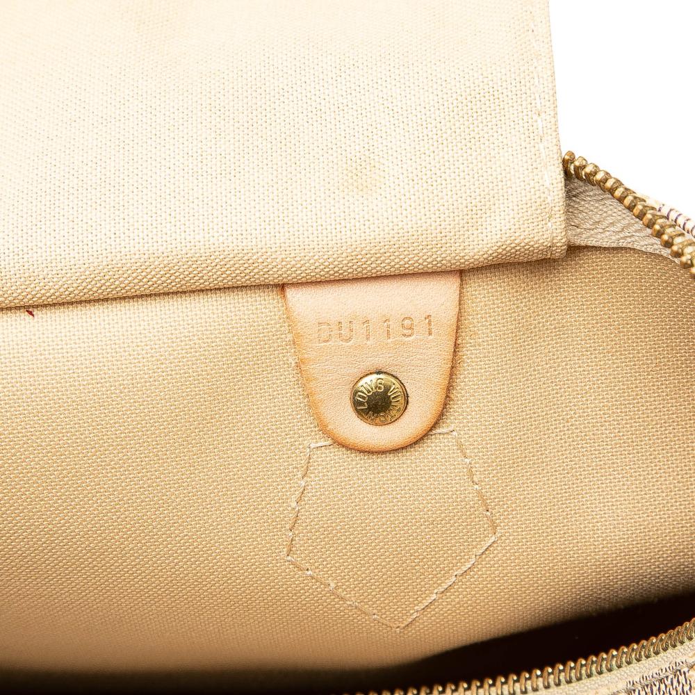 Louis Vuitton B Louis Vuitton White Damier Canvas Fabric Damier Azur Speedy 35 France