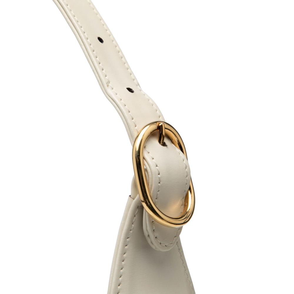 Gucci B Gucci White Pearl Calf Leather Small skin Jackie 1961 Crossbody Italy