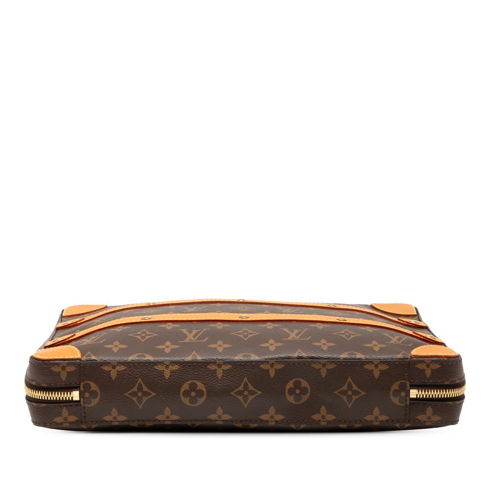 Louis Vuitton B Louis Vuitton Brown Monogram Canvas Fabric Monogram Soft Trunk Messenger MM France
