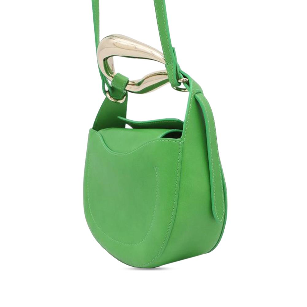 Chloé B Chloé Green Light Green Calf Leather Small Kiss Satchel Italy