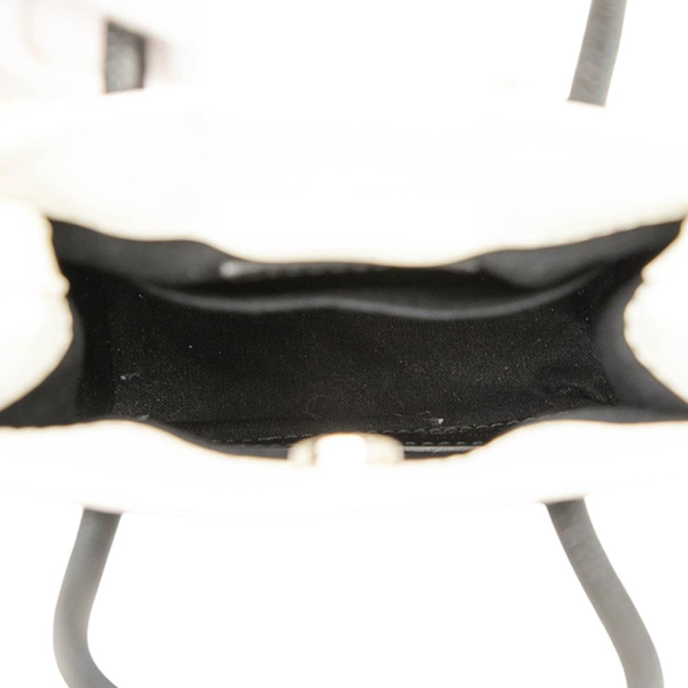 Balenciaga B Balenciaga White Calf Leather Mini skin Logo Shopping Phone Holder Italy