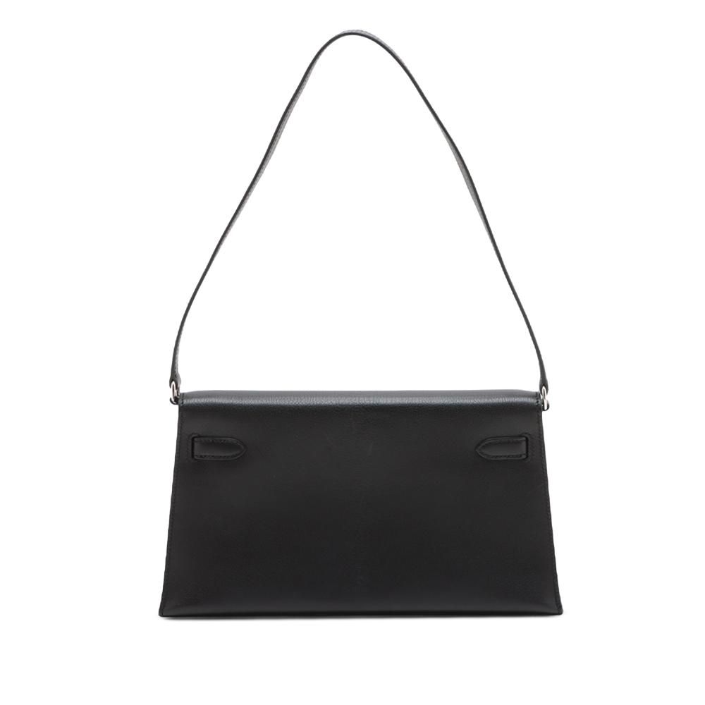 Hermès AB Hermès Black Goatskin Leather Chevre Chamkila Kelly Elan France