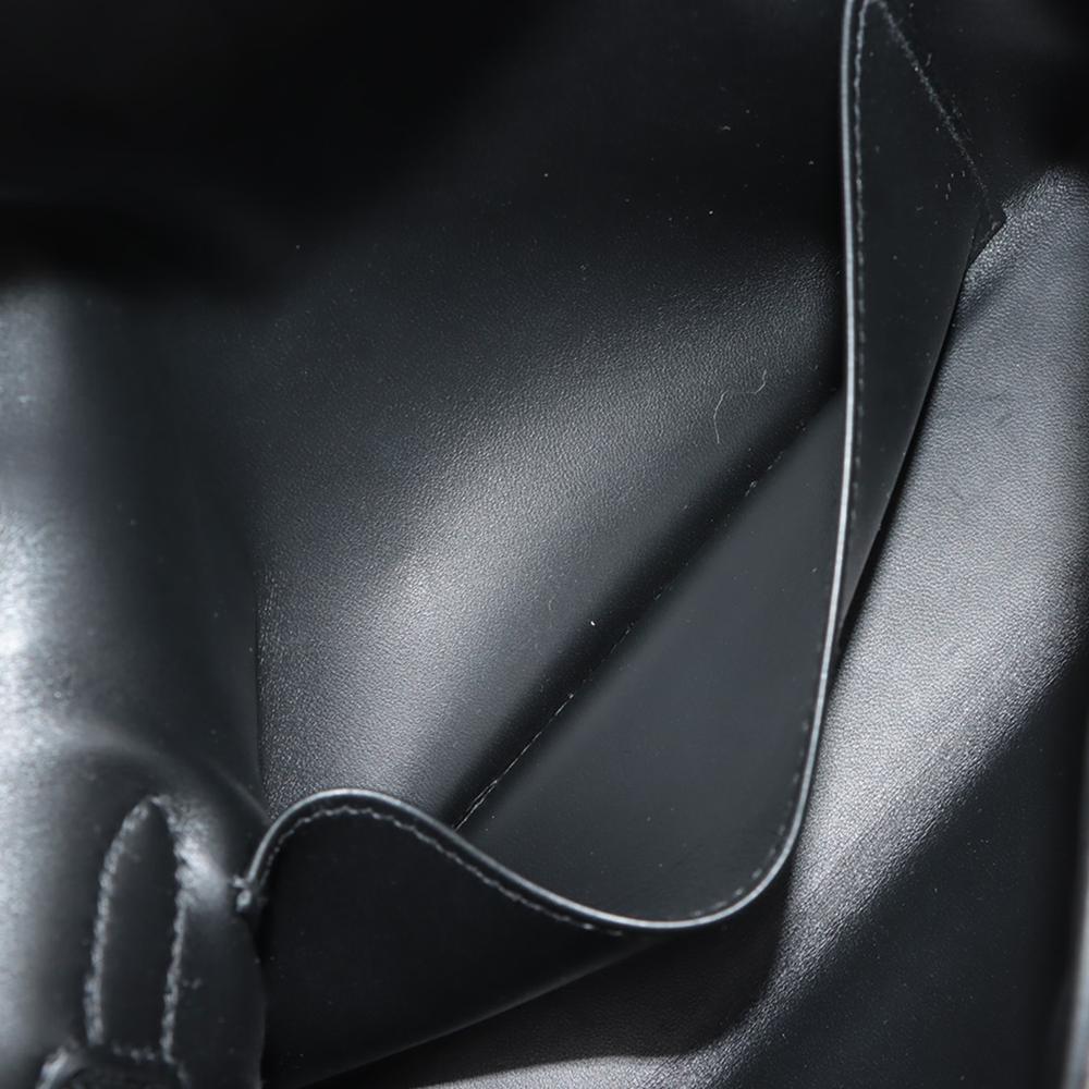 Hermès AB Hermès Black Goatskin Leather Chevre Chamkila Kelly Elan France