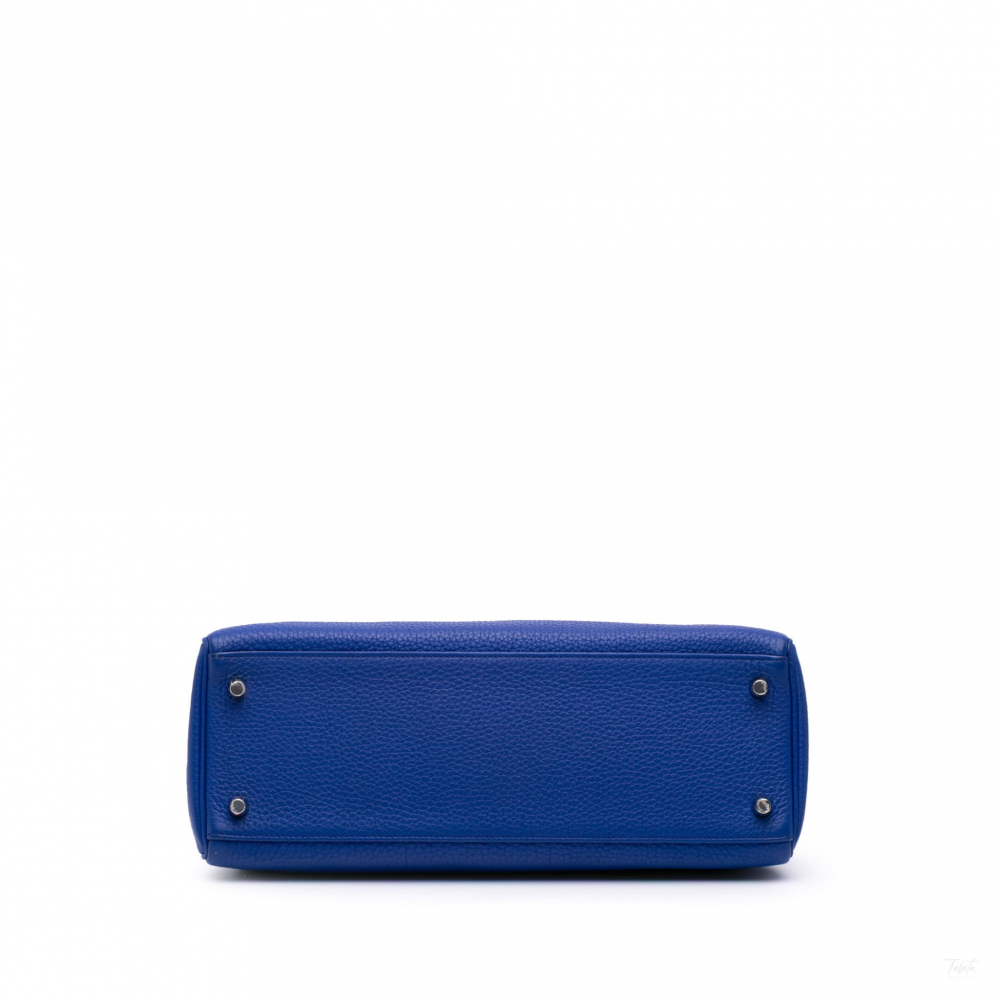 Hermès Kelly 32 Togo Leather 2-Ways Top-handle Handbag Blue