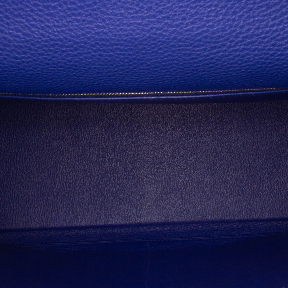 Hermès Kelly 32 Togo Leather 2-Ways Top-handle Handbag Blue