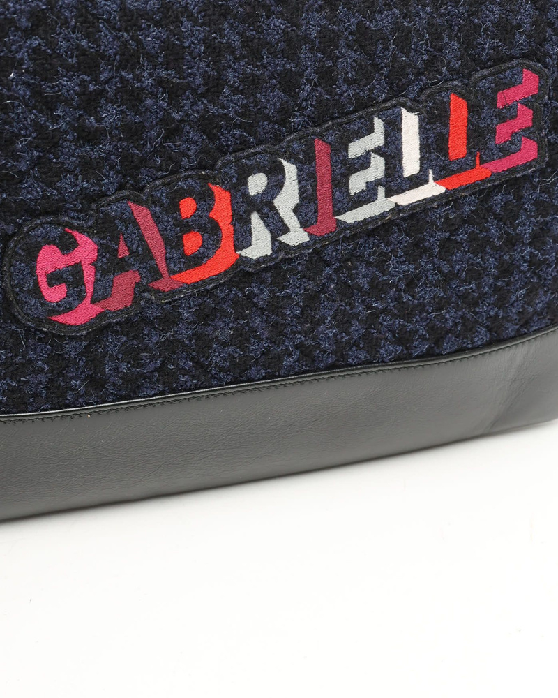 Chanel Gabrielle Quilted Tweed Clutch Bag