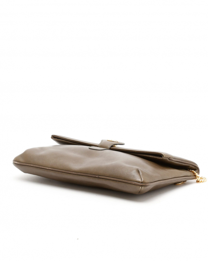 Celine Céline Triomphe Chain Clutch Bag