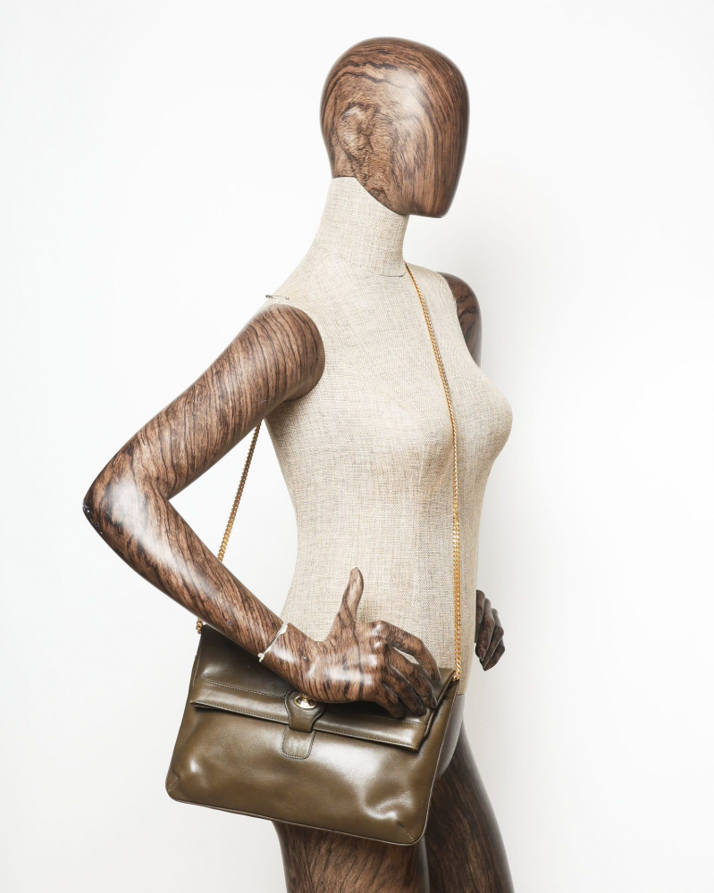 Celine Céline Triomphe Chain Clutch Bag